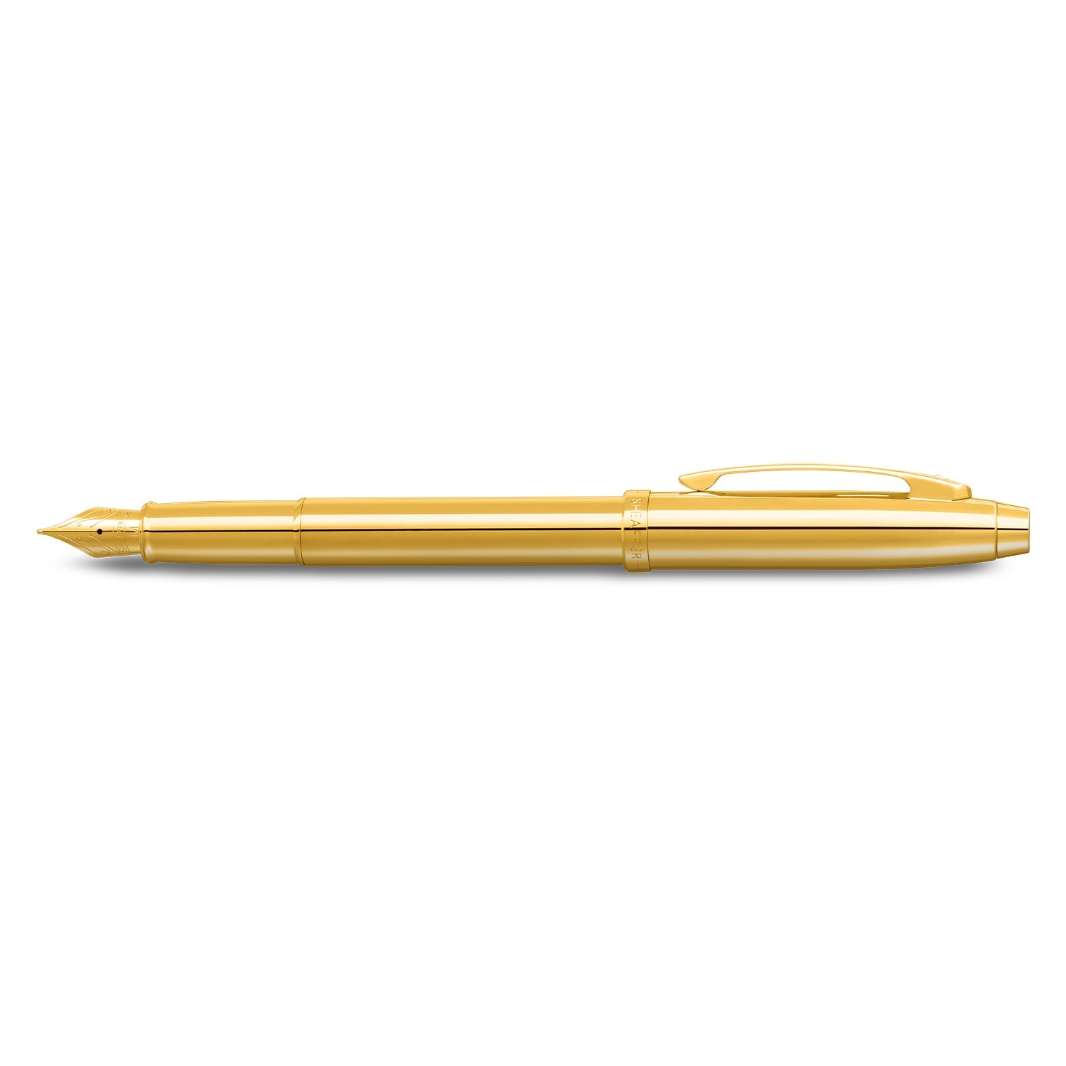 Sheaffer® 100 9372 Glossy PVD Gold Fountain Pen With PVD Gold Trim