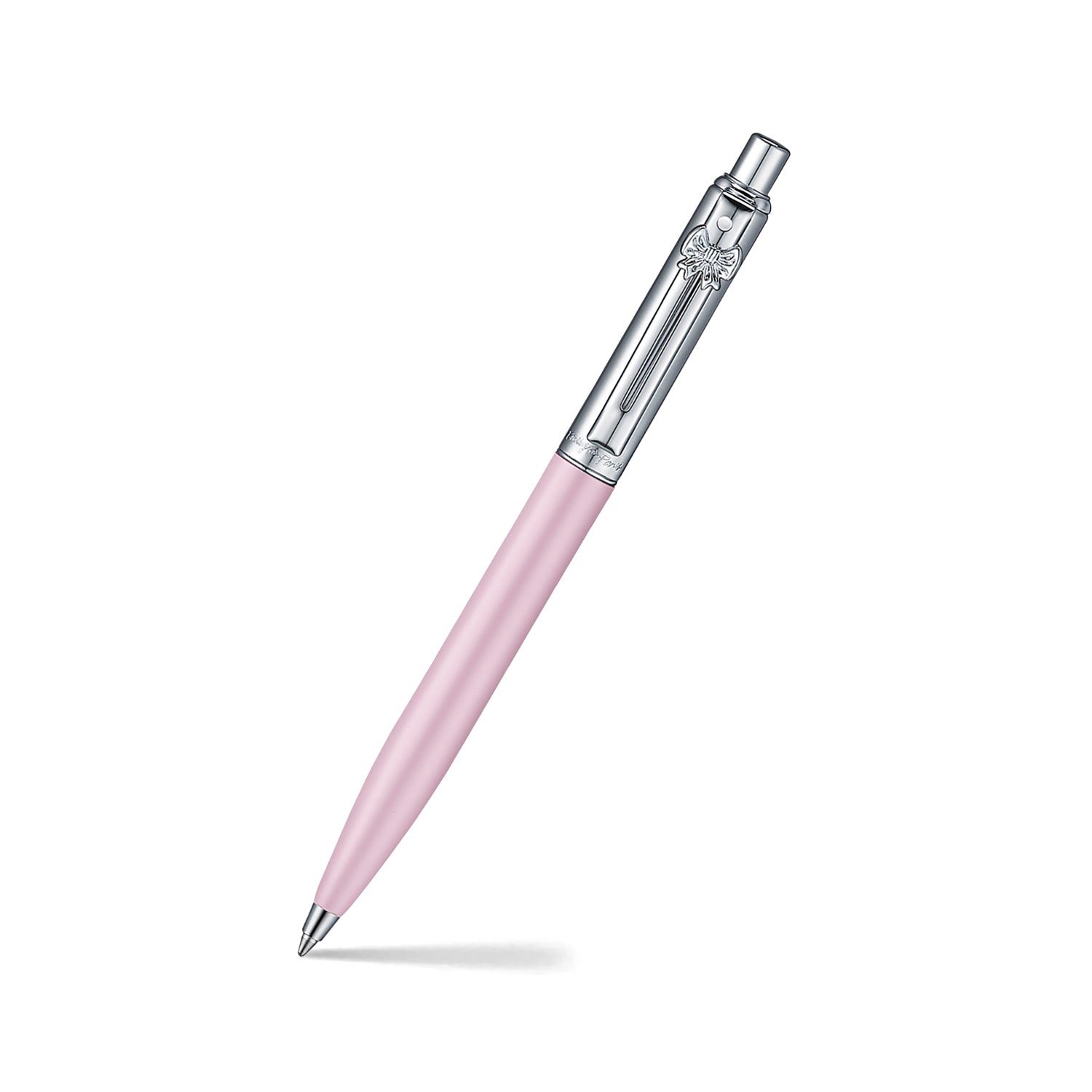 Sheaffer Gift Set ft. Emily in Paris Sentinel 321 Pink Matte Finish Ballpoint Pen with Chrome Trims and Full-Grain Leather Credit Card Holder
