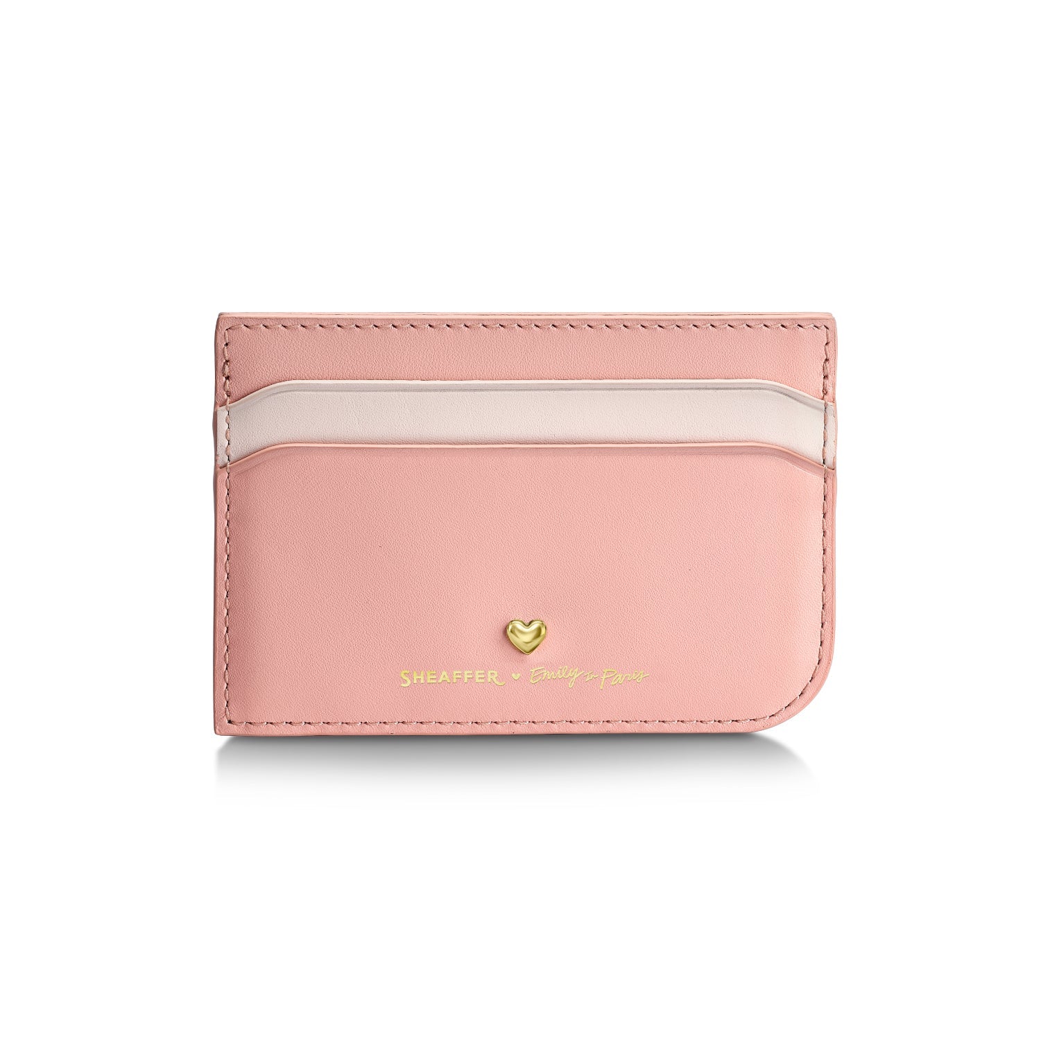 Sheaffer Gift Set ft - Emily in Paris Prelude Mini 9810 Pastel Pink Ballpoint Pen with Swarovski Crystal and Full-Grain Leather Credit Card Holder