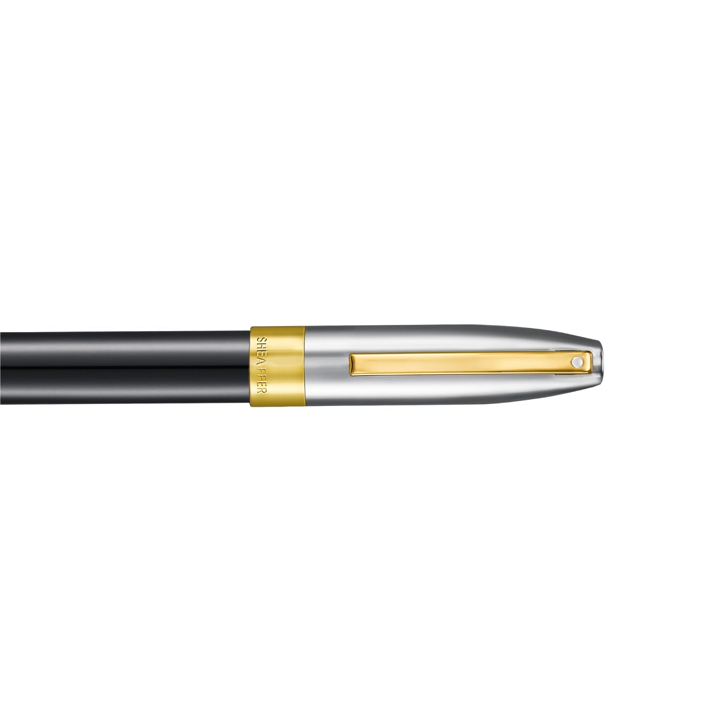 Sheaffer Legacy 9065 Glossy Black and Chrome Bi-color Rollerball Pen with 14K PVD Gold-Plated, Stainless Steel Trims