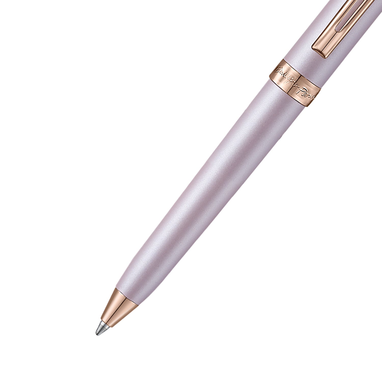 Sheaffer Emily in Paris Prelude Mini 9810 Pastel Pink Ballpoint Pen and PVD Rose Gold Trims with Heart Emblem and Swarovski Crystal