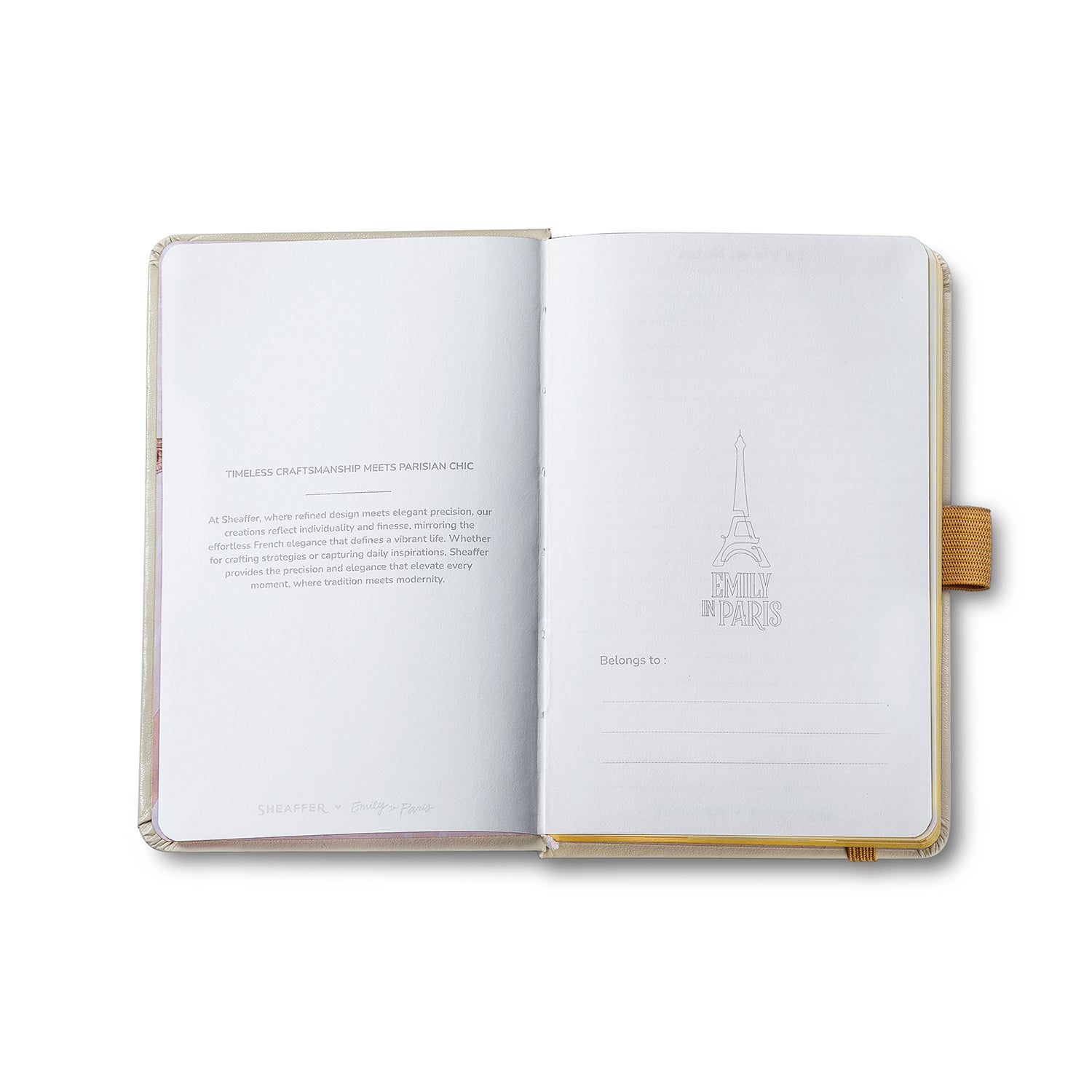 Sheaffer Gift Set ft. 100 Emily in Paris 9377 Champagne Gold Ballpoint Pen with Champagne Gold Trims and Hardbound Small Notebook