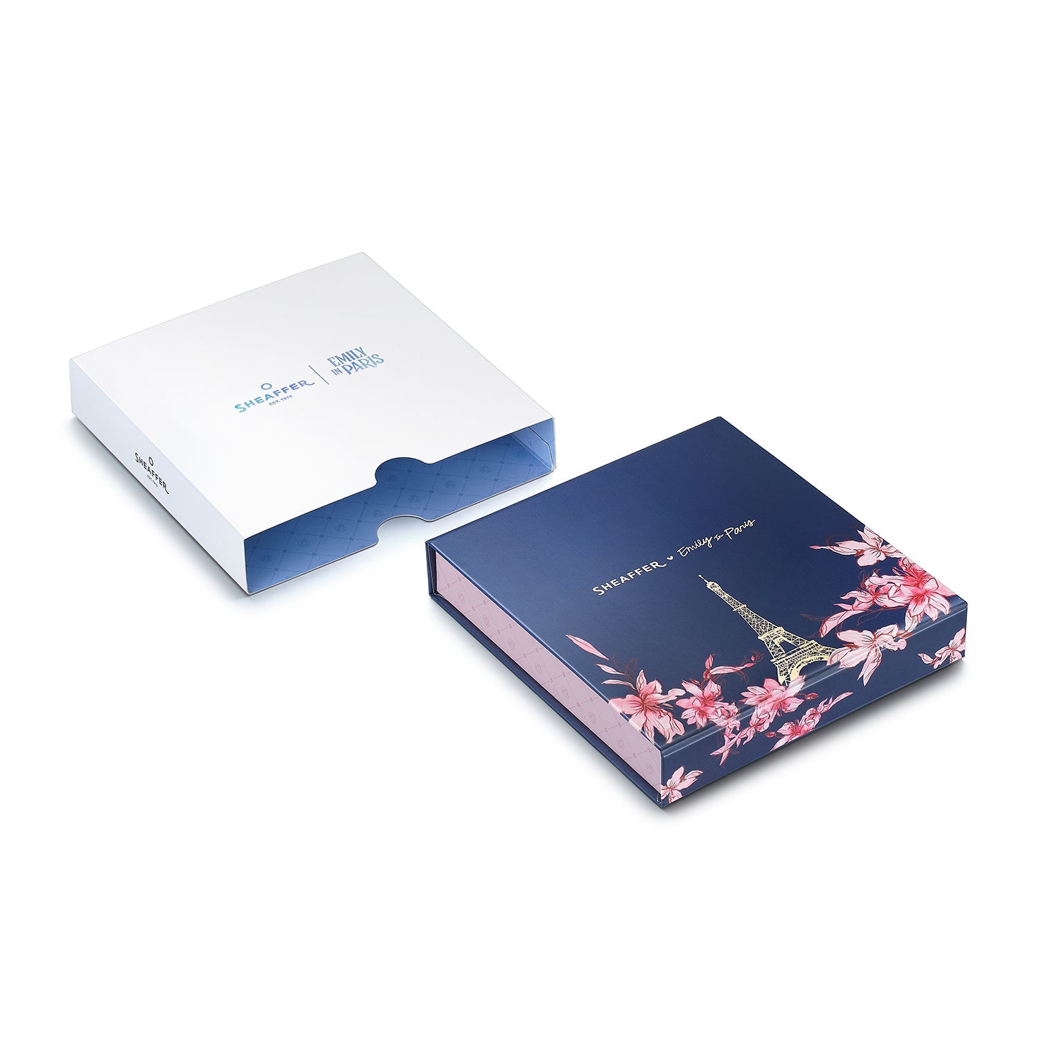 Sheaffer Gift Set ft - Emily in Paris Prelude Mini 9810 Pastel Pink Ballpoint Pen with Swarovski Crystal and Full-Grain Leather Credit Card Holder