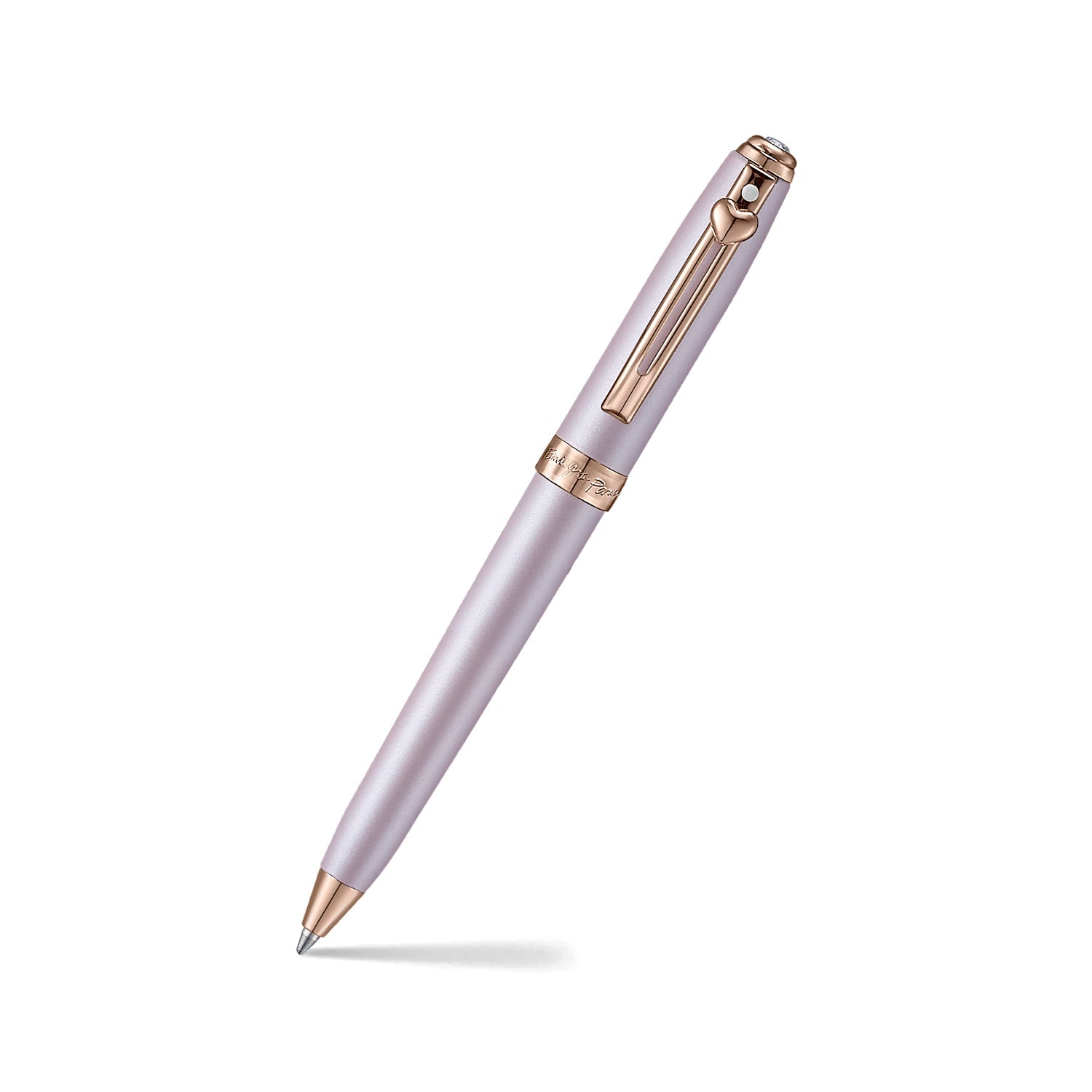 Sheaffer Gift Set ft - Emily in Paris Prelude Mini 9810 Pastel Pink Ballpoint Pen with Swarovski Crystal and Full-Grain Leather Credit Card Holder