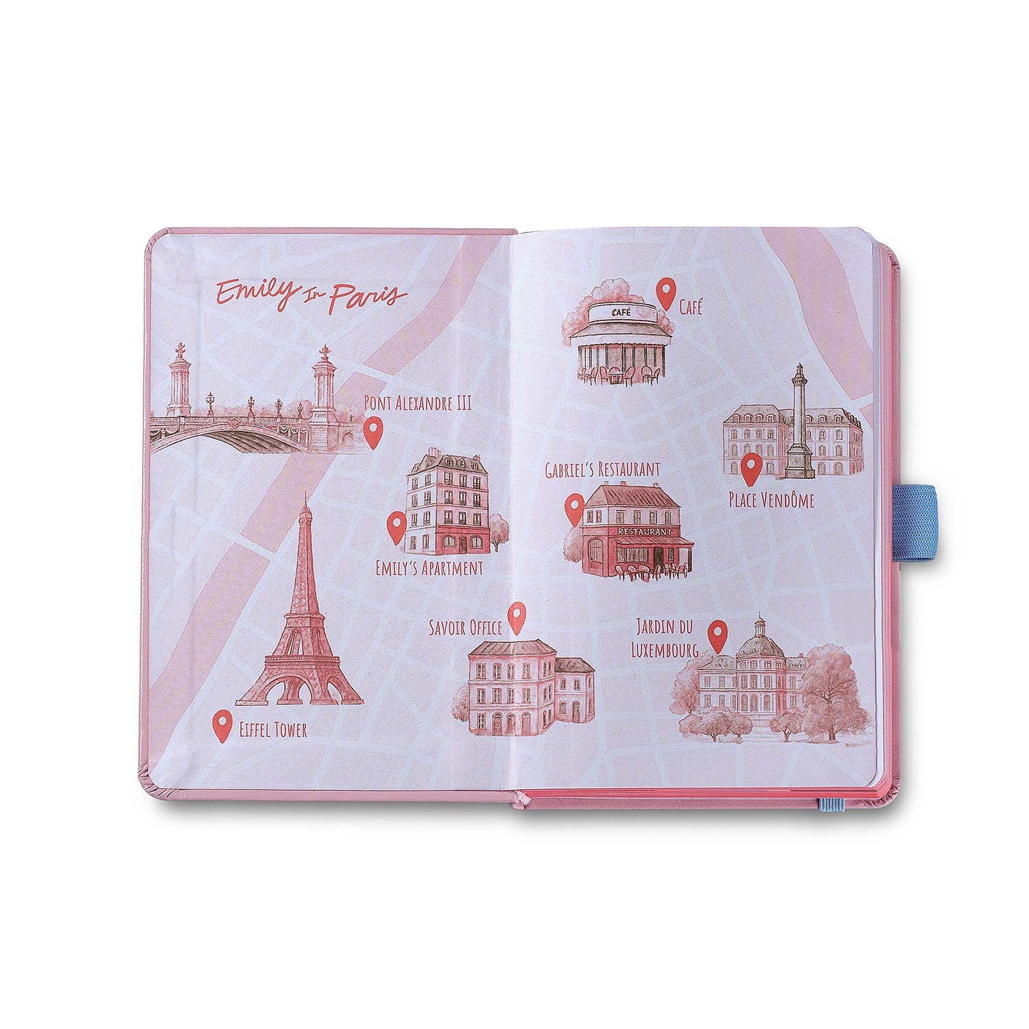 Sheaffer Gift Set ft - Emily in Paris Prelude Mini 9810 Pastel Pink Ballpoint Pen with Swarovski Crystal and Hardbound Small Notebook