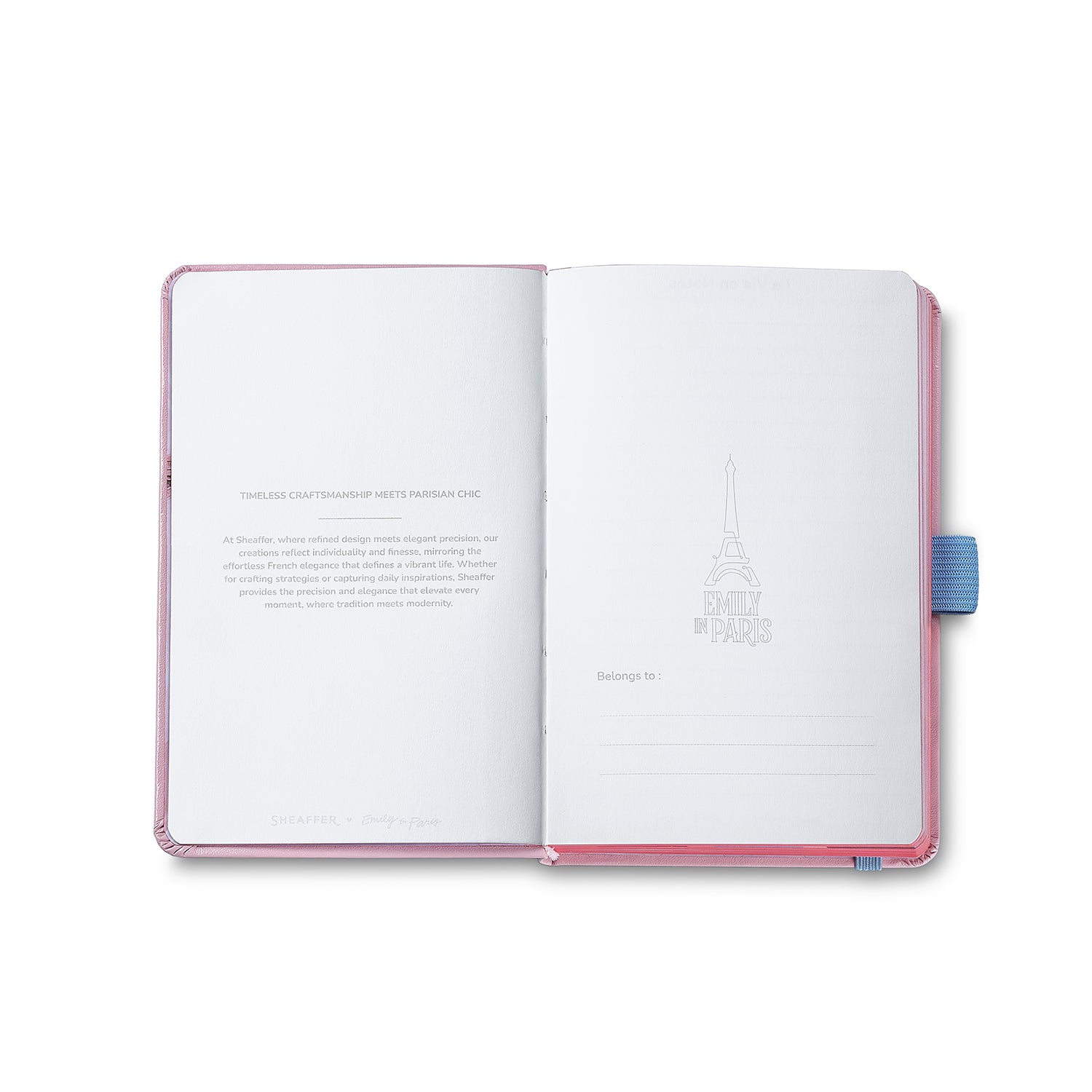 Sheaffer Emily in Paris Small Journal 90 GSM Ink Friendly Paper with Embossed Eiffel Tower - Pink