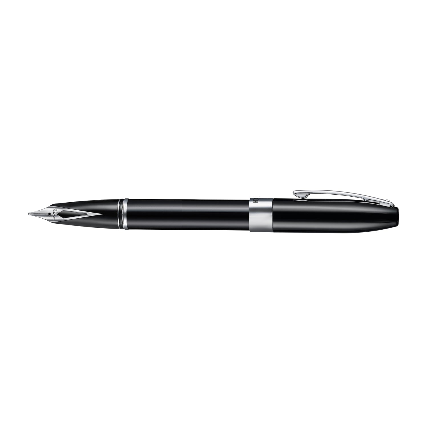 Sheaffer Legacy 9064 Glossy Black Inlaid Nib Fountain Pen with Chrome-Plated Trims