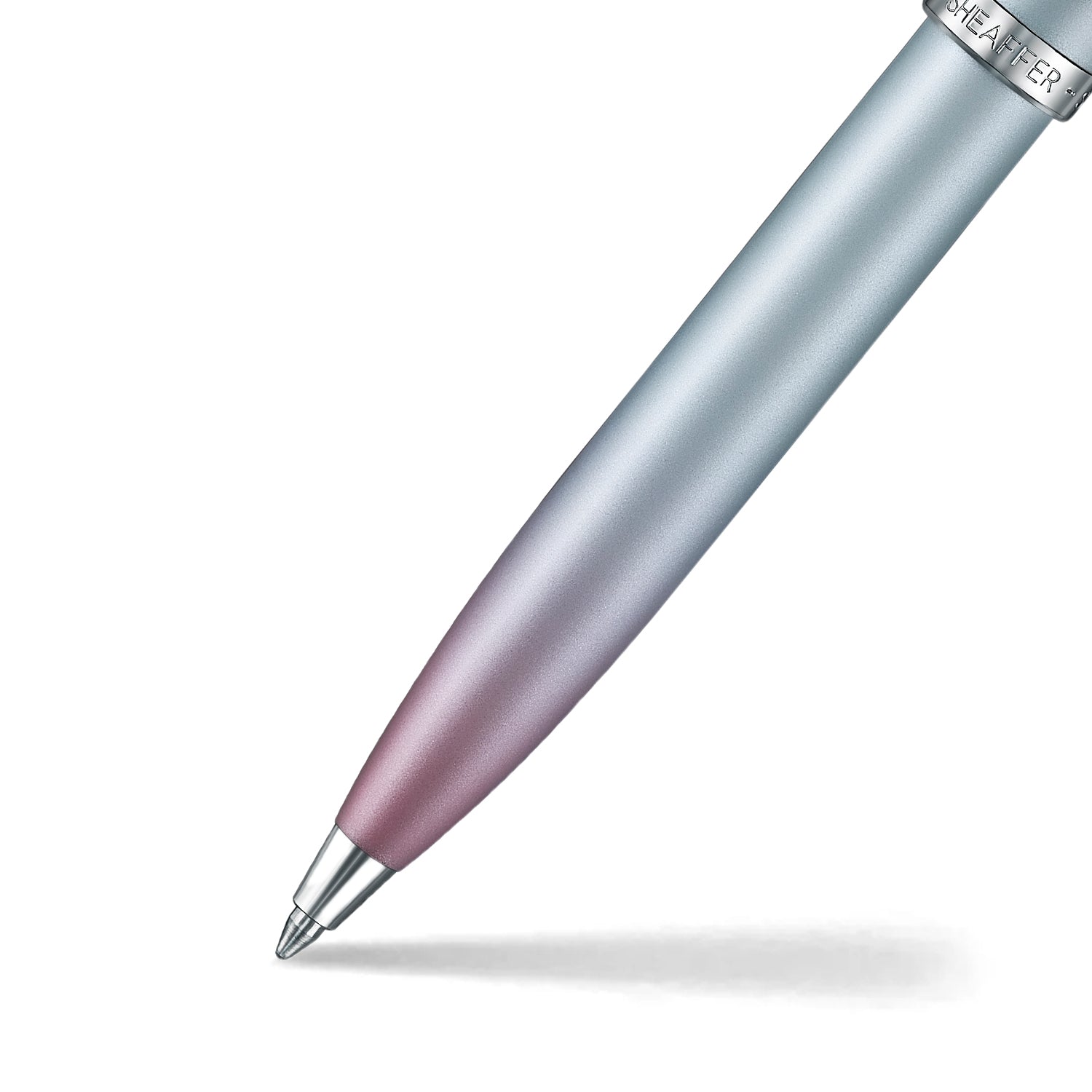 Sheaffer Gift Set ft. Expressions 100 9376 Blue and Pink Pearlised Gradient Ballpoint Pen with Chrome-plated Trims and Genuine Leather Wallet